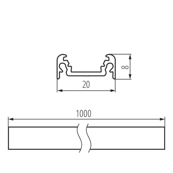 Aluminium profile PROFILO D