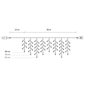 Рождественская светодиодная гирлянда-занавес Springos CL0516 500 LED 20 м