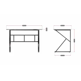 Rašomasis stalas Gaming Huzaro HZ-Hero 1.6 Black Juoda 120 x 75 x 60 cm