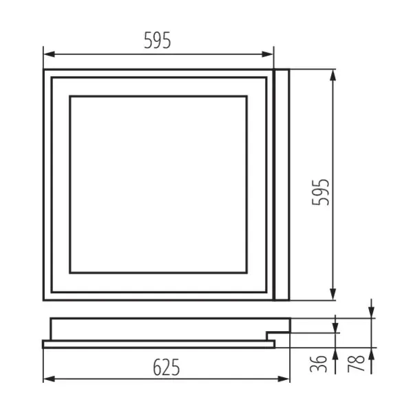 Embedded louver fitting REGIS 4LED