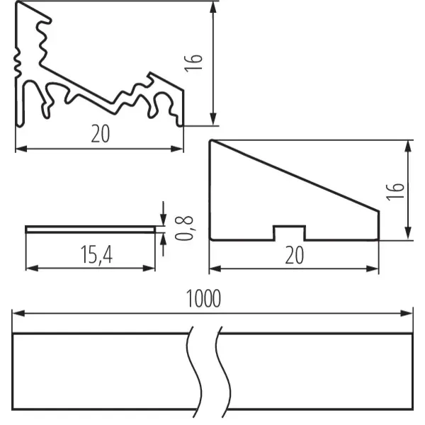 Aluminium profile PROFILO