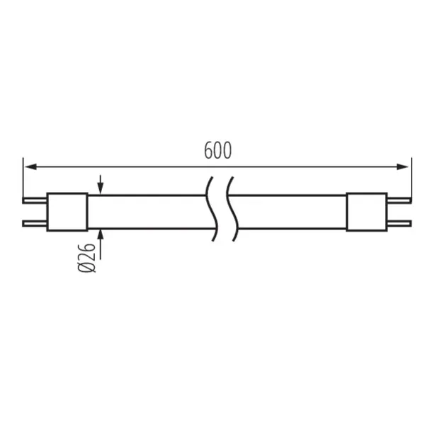 Linear fluorescent lamp T8