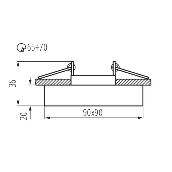 Ceiling-mounted spotlight fitting MORTA B