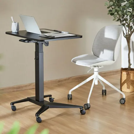 Письменный стол MacLean MC-453B Чёрный Сталь 80 x 52 cm