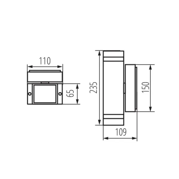 Facade luminaire ZEW EL