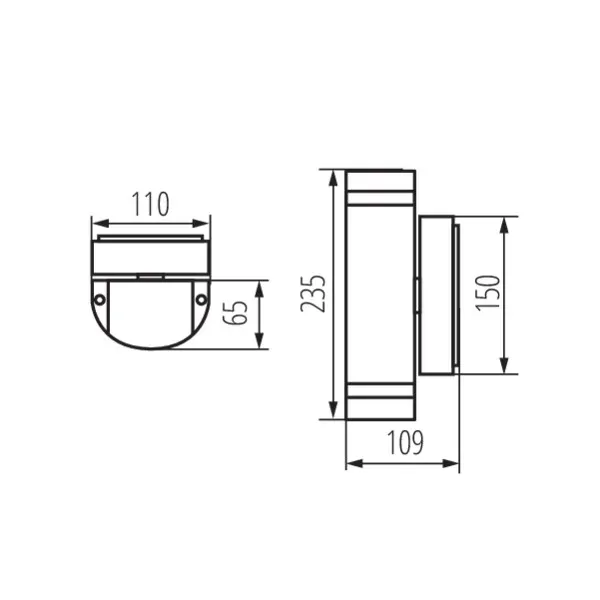 Facade luminaire ZEW EL