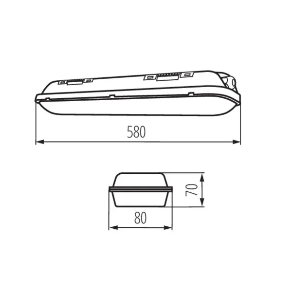 LED dustproof lighting fitting MAH LED N