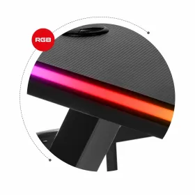 Rašomasis stalas Gaming Huzaro HZ-Hero 5.0 RGB Juoda Plienas Anglies pluoštas 116 x 69,5 x 59 cm