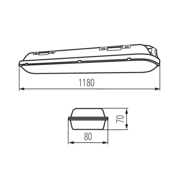 LED dustproof lighting fitting MAH LED N