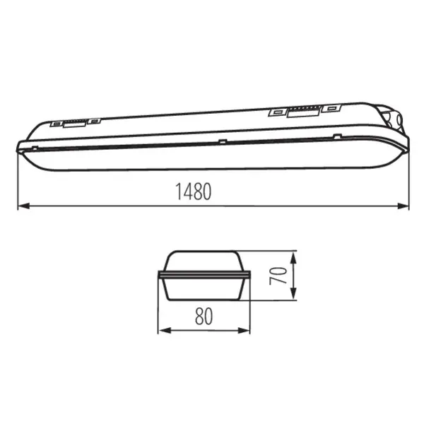 LED dustproof lighting fitting MAH LED N