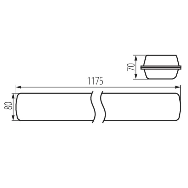 LED dustproof lighting fitting MAH LED HI