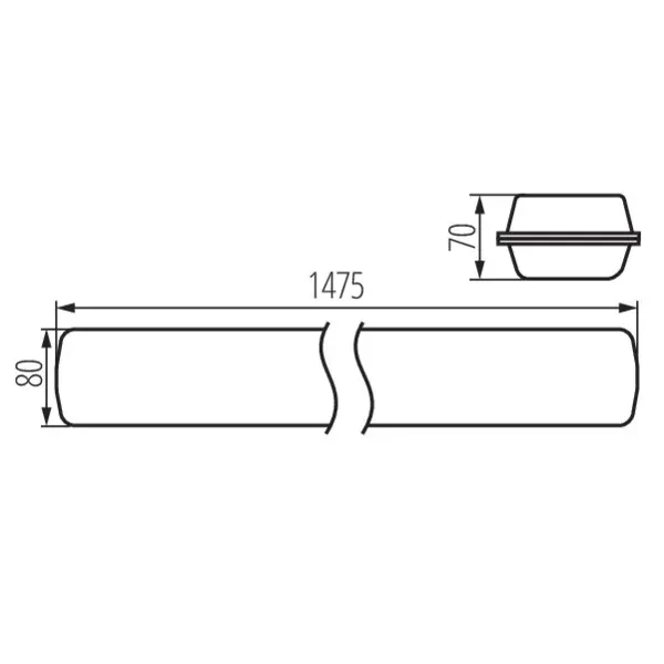 LED dustproof lighting fitting MAH LED HI