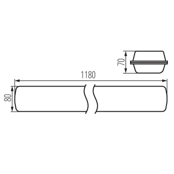 LED dustproof lighting fitting MAH LED HI