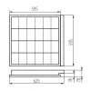 Embedded louver fitting REGIS 4LED