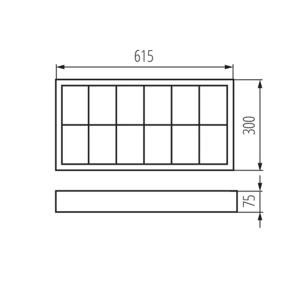 Ceiling louver fitting NOTUS 4LED