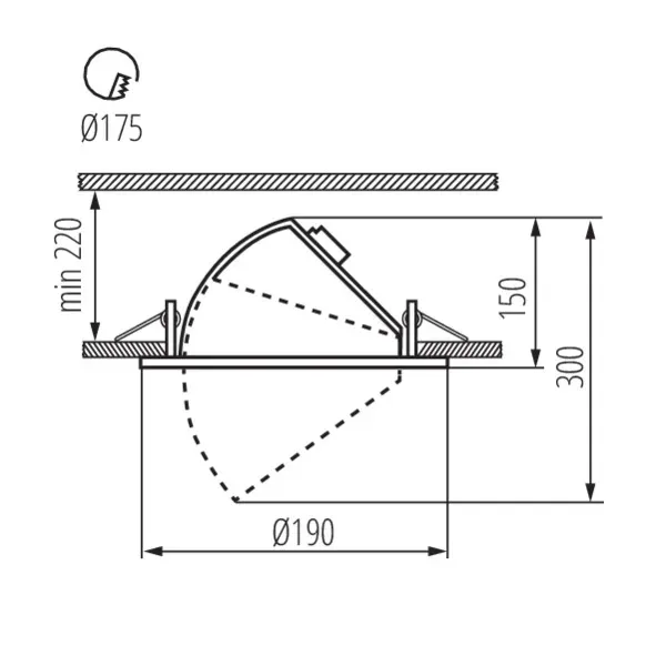 Downlight fitting HIMA LED