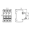 Overcurrent circuit breaker, 3P KMB6