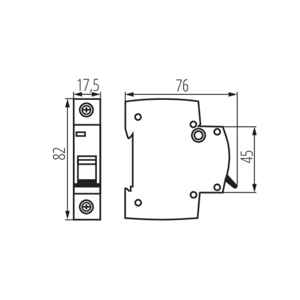 Overcurrent circuit breaker, 1P KMB6