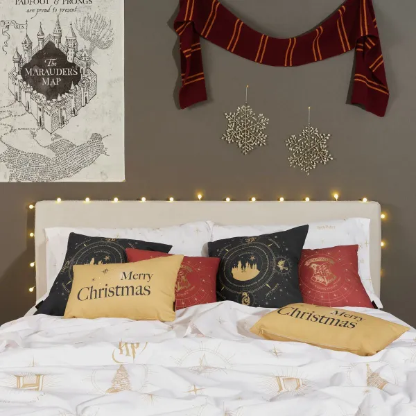 Tyynysuoja Harry Potter Christmas Gold Laivastonsininen 50 x 50 cm