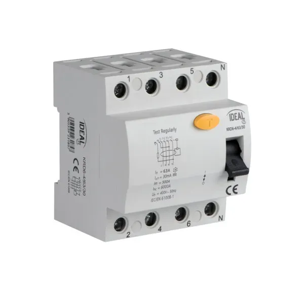 Residual-current circuit breaker, 4P KRD6-4