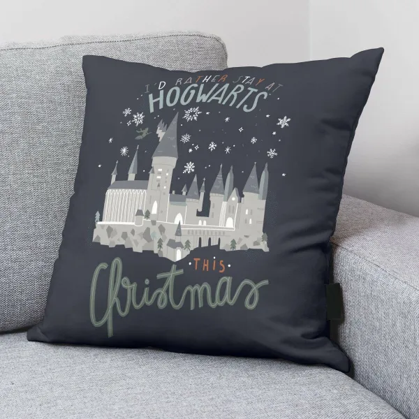 Spilvendrāna Harry Potter Magical Christmas Daudzkrāsains Tumši zils 50 x 50 cm