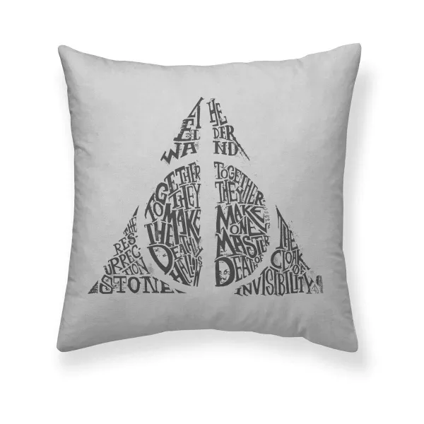 Spilvendrāna Harry Potter Dealthy Hallows Pelēks Daudzkrāsains 50 x 50 cm