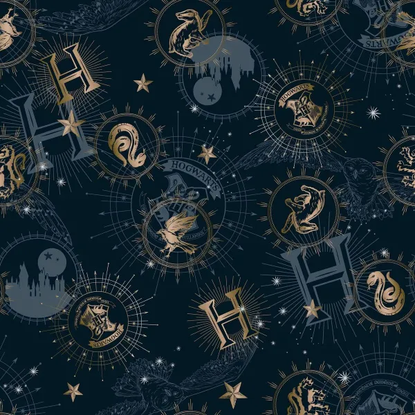 Šiaurės šalių viršelis Harry Potter Gold Spalvotas Lova 105 180 x 220 cm