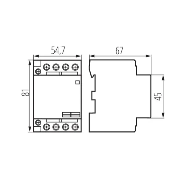 Modular contactor, 230 VAC control voltage KMC