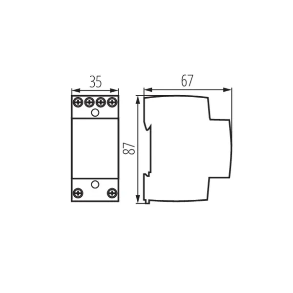 TH35 rail-mounted bell transformer KTF