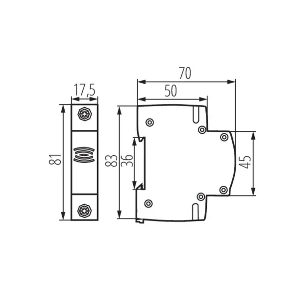 TH35 modular rail-mounted bell KDOB