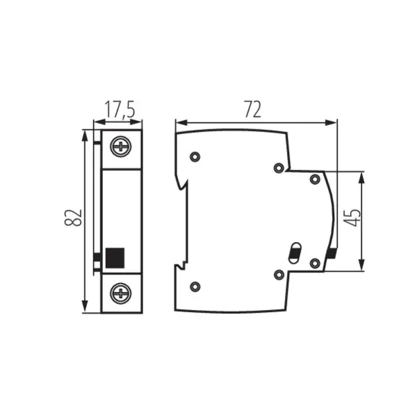 TH35 rail-mounted single-piece spacer KSGP-1