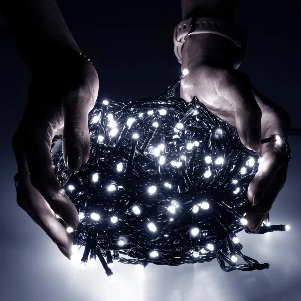 Рождественская гирлянда Springos 300 LED 18 м холодный белый