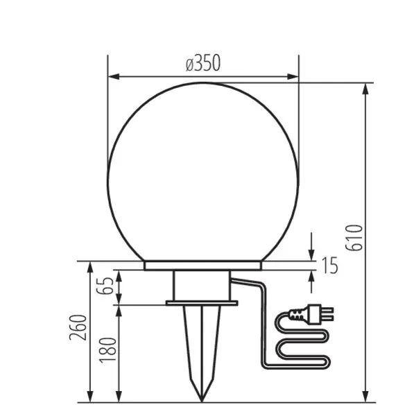 Garden light fitting with replaceable light source IDAVA