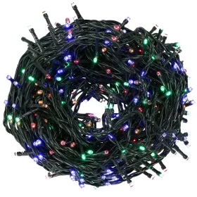 Ziemassvētku eglītes apgaismojums 25,5 m daudzkrāsains 300 LED Ziemassvētku apgaismojums IP44