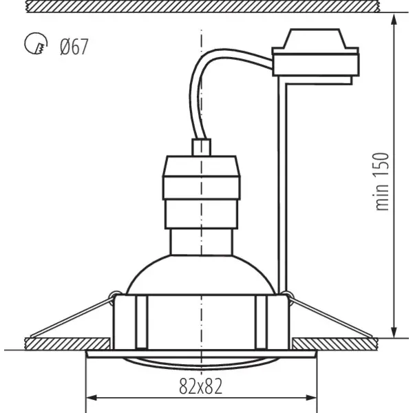 A set of recessed downlights with a light source (included) TRIBIS II