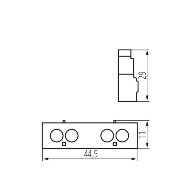 Auxiliary contact 1z1r, frontal, for KMP KMP-FAX11