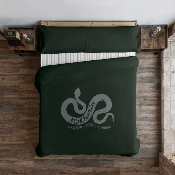 Šiaurės šalių viršelis Harry Potter Slytherin Value Spalvotas 175 Siūlai 140 x 200 cm Lova 80