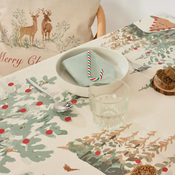 Stain-proof tablecloth Belum Christmas Deer Multicolour