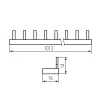 Pin comb rail, copper KBB