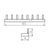 Pin comb rail, copper KBB