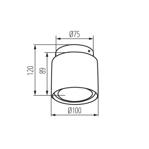 Ceiling-mounted spotlight fitting SONOR GU10