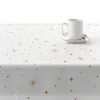 Stain-proof resined tablecloth Belum Christmas White Golden 250 x 150 cm