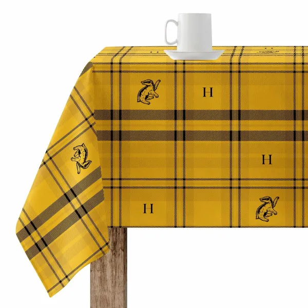 Stain-proof resined tablecloth Harry Potter Hufflepuff Multicolour 200 x 150 cm