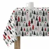 Dėmėms atspari derva dengta staltiesė Belum Laponia Balta Juoda Raudona Žalia 250 x 150 cm