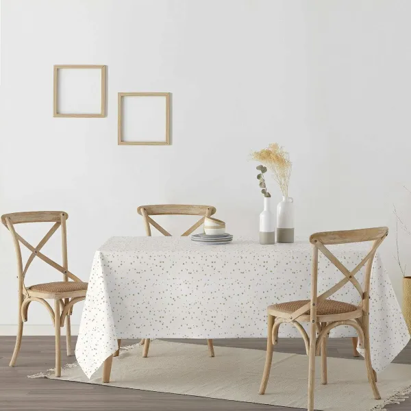 Stain-proof resined tablecloth Belum Stars Gold Multicolour 250 x 150 cm