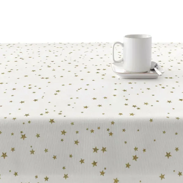Dėmėms atspari derva dengta staltiesė Belum Stars Gold 300 x 140 cm