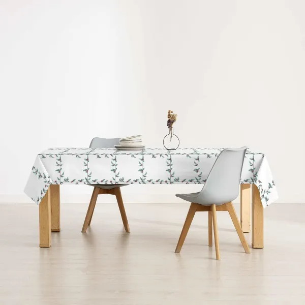 Stain-proof resined tablecloth Belum White Christmas Multicolour 200 x 180 cm