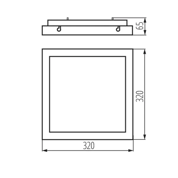 Ceiling-mounted LED light fitting TYBIA LED