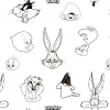 Ziemeļu pārvalks Looney Tunes Looney B&W Balts black 140 x 200 cm