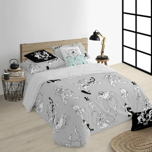 Пододеяльник Looney Tunes Looney BN Белый black 240 x 220 cm